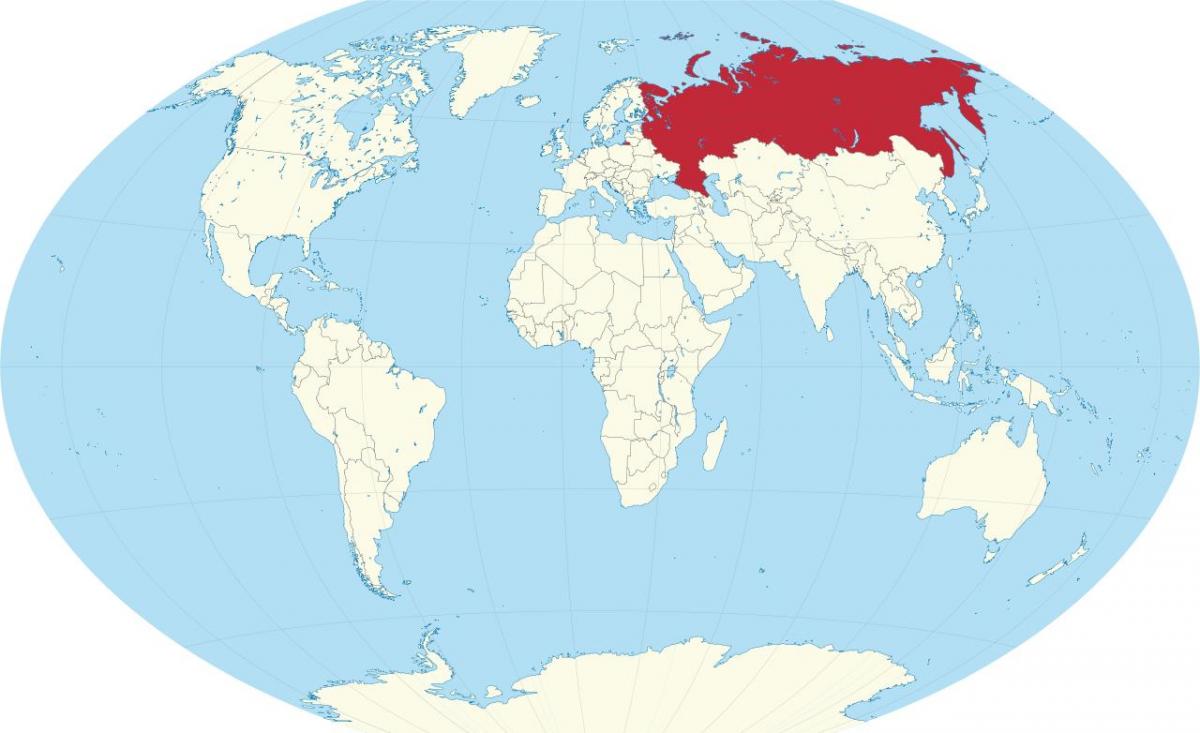 Rusland på kort over verden